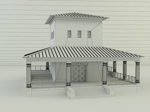 Gallo roman temple of mars caturix 3D Модель