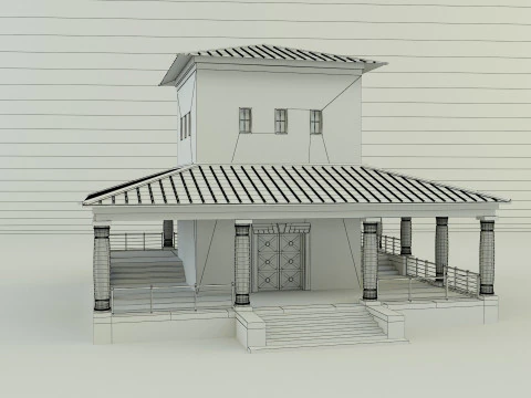 Gallo roman temple of mars caturix 3D Model