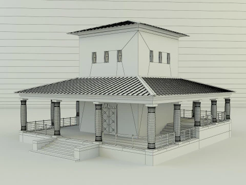 Gallo roman temple of mars caturix 3D Model
