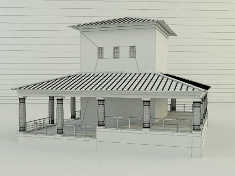 Gallo roman temple of mars caturix 3D Модель