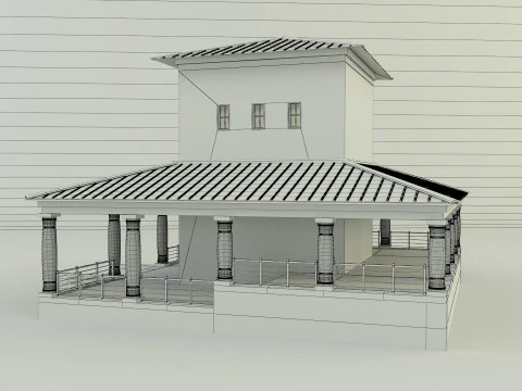 Gallo roman temple of mars caturix 3D Model