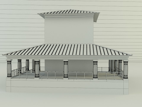 Gallo roman temple of mars caturix 3D Модель