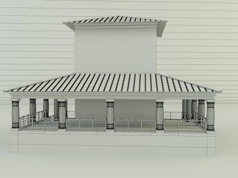 Gallo roman temple of mars caturix 3D Model