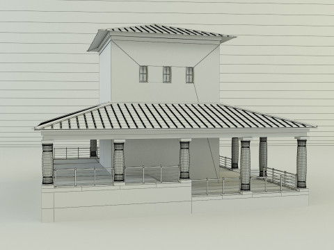 Gallo roman temple of mars caturix 3D Модель