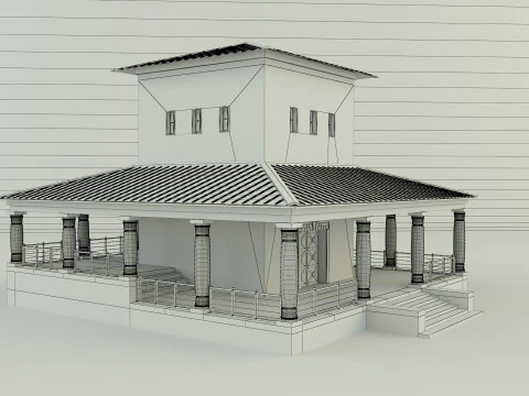 Gallo roman temple of mars caturix 3D Model