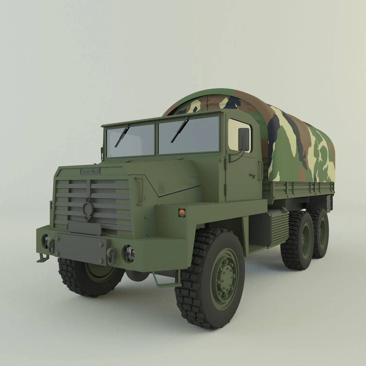 Camion militare Berliet GBC 8 KT Modello 3D .c4d .max .obj .3ds .fbx .stl .blend 