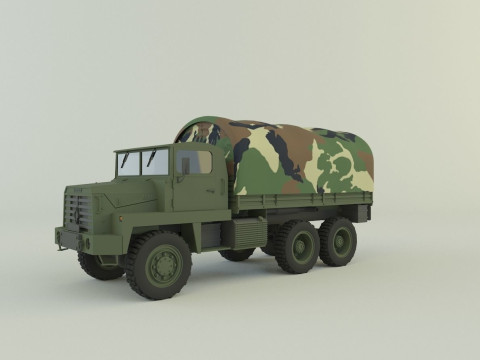 Berliet GBC 8 KT military truck 3D Модель