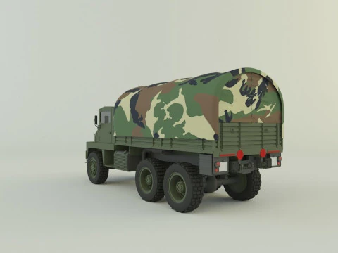 Camion militare Berliet GBC 8 KT Modello 3D