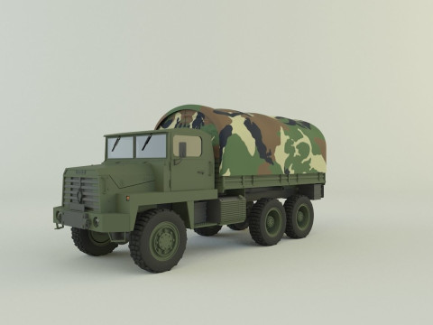 Berliet GBC 8 KT military truck 3D Модель
