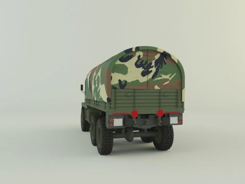 Camion militare Berliet GBC 8 KT Modello 3D