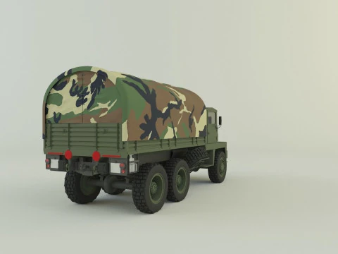 Camion militare Berliet GBC 8 KT Modello 3D