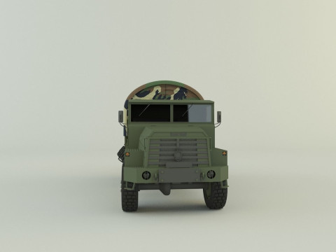 Berliet GBC 8 KT military truck 3D Модель