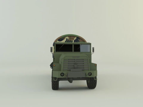 Camion militare Berliet GBC 8 KT Modello 3D