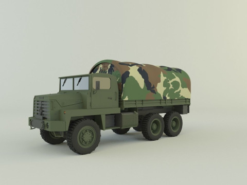 Berliet GBC 8 KT military truck 3D Модель