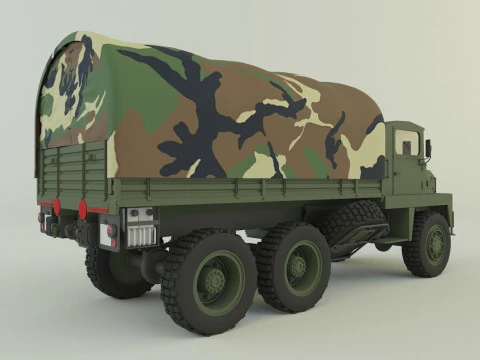 Camion militare Berliet GBC 8 KT Modello 3D