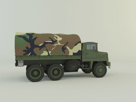 Camion militare Berliet GBC 8 KT Modello 3D