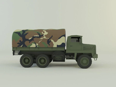 Camion militare Berliet GBC 8 KT Modello 3D