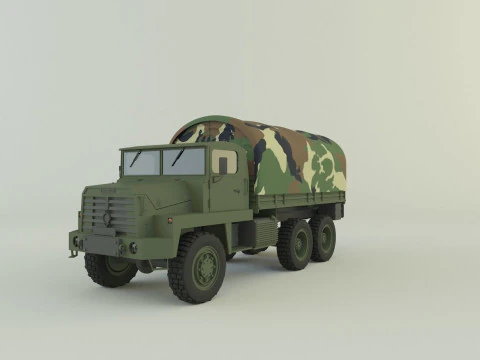 Camion militare Berliet GBC 8 KT Modello 3D