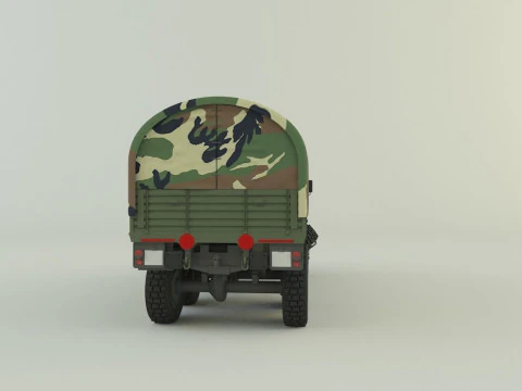 Camion militare Berliet GBC 8 KT Modello 3D