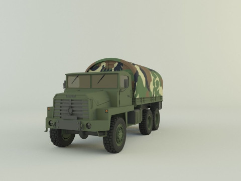 Berliet GBC 8 KT military truck 3D Модель