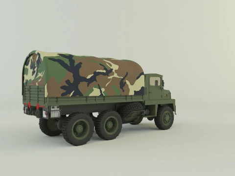 Camion militare Berliet GBC 8 KT Modello 3D