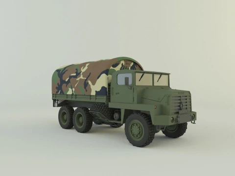 Camion militare Berliet GBC 8 KT Modello 3D