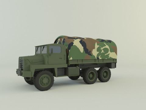 Berliet GBC 8 KT military truck 3D Модель