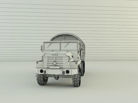 Camion militare Berliet GBC 8 KT Modello 3D