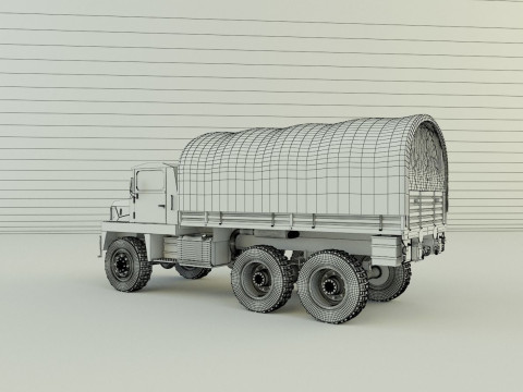 Berliet GBC 8 KT military truck 3D Модель