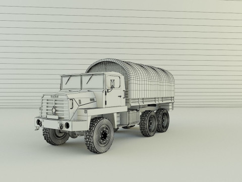 Berliet GBC 8 KT military truck 3D Модель