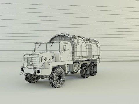 Camion militare Berliet GBC 8 KT Modello 3D