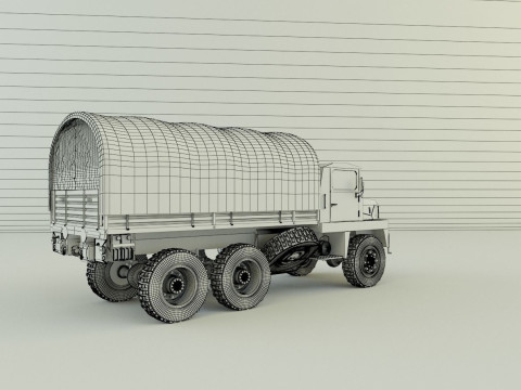 Berliet GBC 8 KT military truck 3D Модель