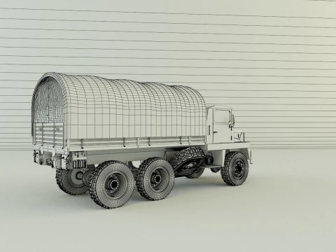 Camion militare Berliet GBC 8 KT Modello 3D
