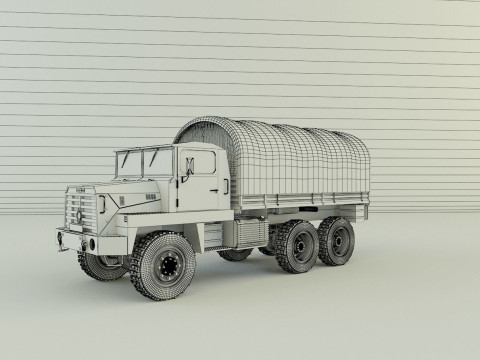 Berliet GBC 8 KT military truck 3D Модель