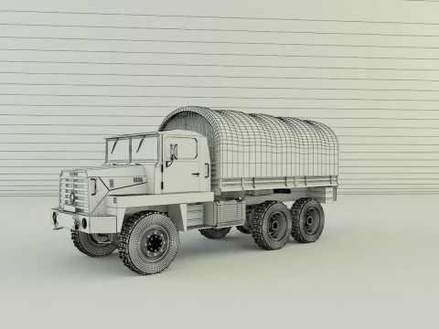 Camion militare Berliet GBC 8 KT Modello 3D