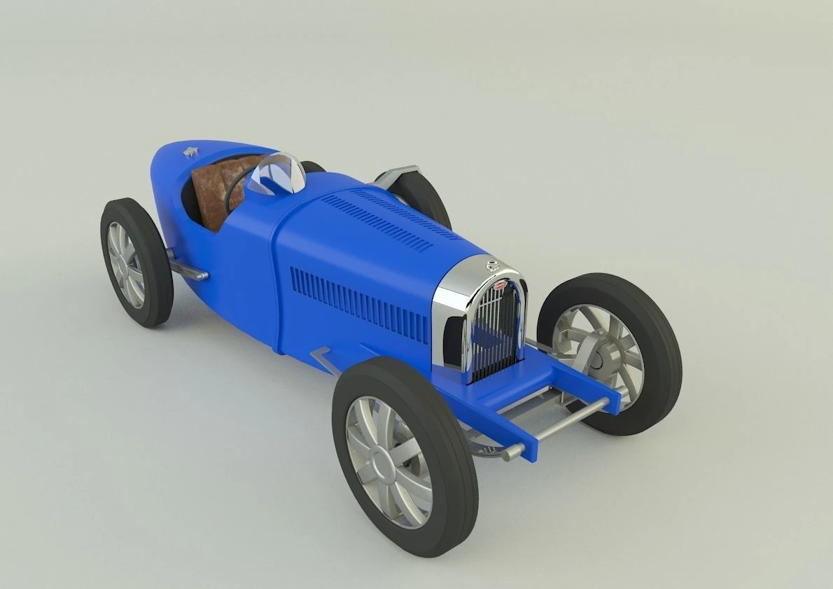 Bugatti type 35 B 3D Model .c4d .max .obj .3ds .fbx .stl .blend 