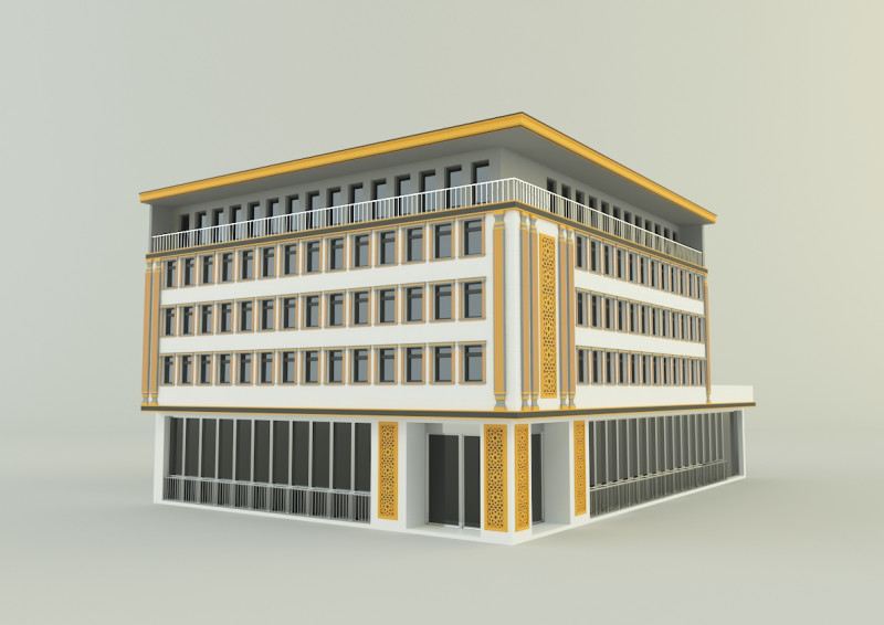 Building 587 model 3D Модель .c4d .max .obj .3ds .fbx .stl .blend