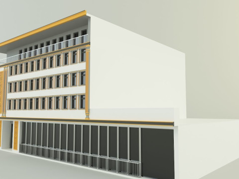 Building 587 model 3D Модель