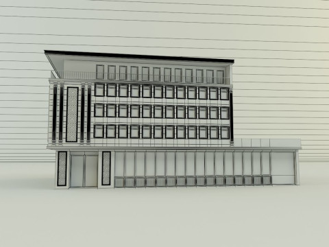 Building 587 model 3D Модель