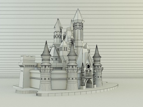 Cinderella Castle 3d 3D 모델