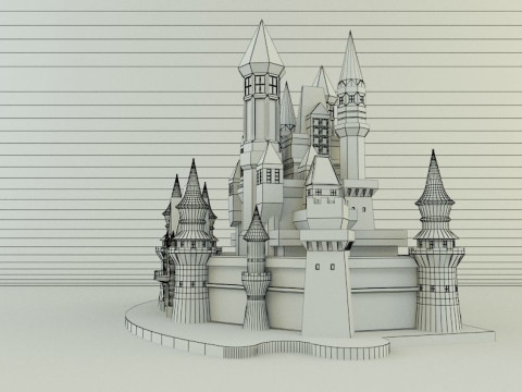 Cinderella Castle 3d 3D 모델