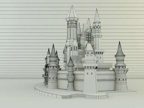 Cinderella Castle 3d 3D Model