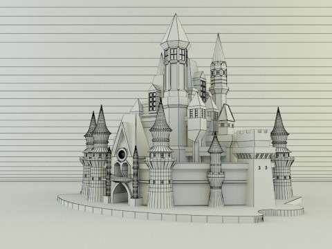 Cinderella Castle 3d 3D 모델