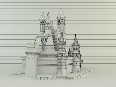Cinderella Castle 3d 3D 모델
