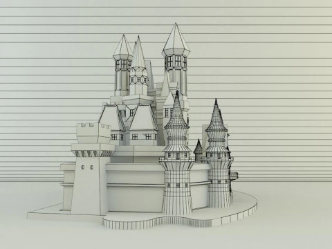 Cinderella Castle 3d 3D Model