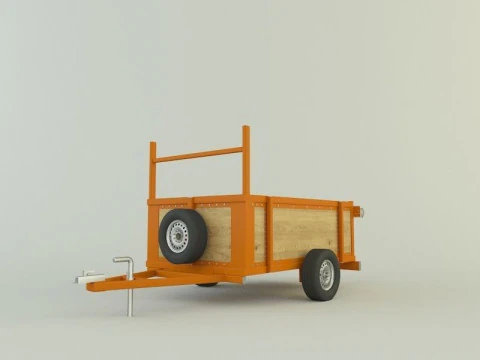 Автомобильный прицеп 99 3D Модель