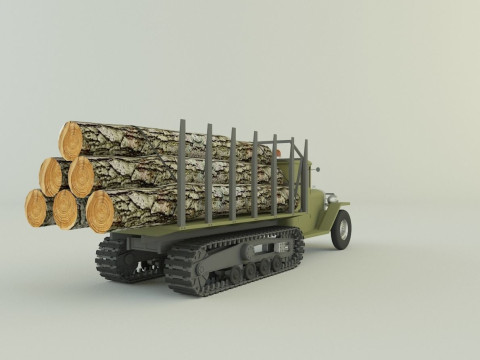 Cargo tracked timber 3D Model