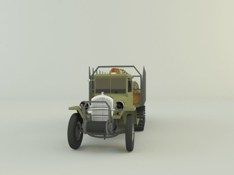 Cargo tracked timber 3D Model
