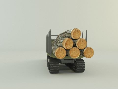 Cargo tracked timber 3D Model