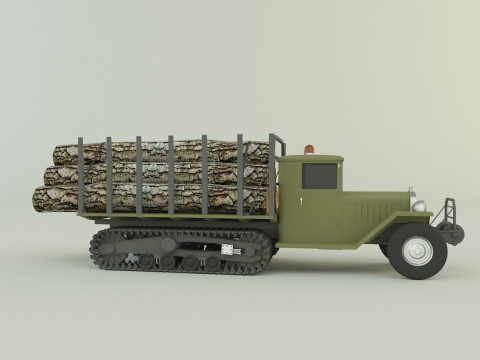 Cargo tracked timber 3D Model